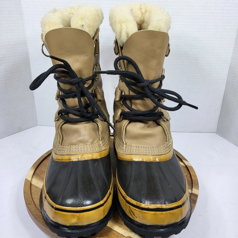 Vintage Sorel Kaufman Women's Caribou Wool Lined Waterproof Duck Boots‎ Size 6